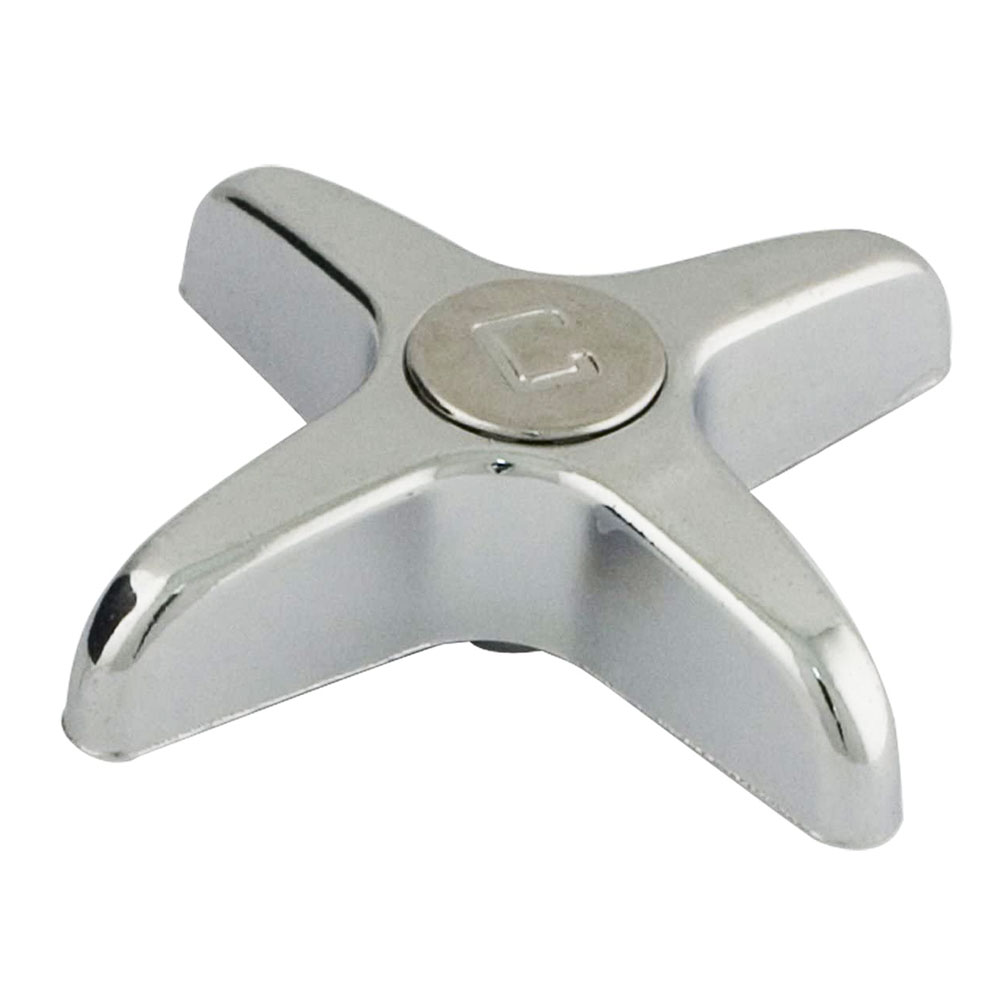 1505-T Price Pfister Beaux Art Tub Shower Faucet Cross Handle - Chrome Metal - COLD
