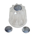 1511-T Price Pfister Large Windsor Tub Shower Faucet Handle - Clear Acrylic with Hot/Cold/Diverter Buttons
