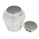 1513-T Price Pfister Small Contessa Tub Shower Faucet Handle - Clear Acrylic with Hot/Cold Buttons
