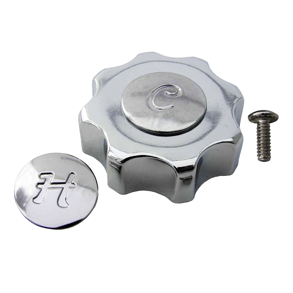 1516-T Price Pfister Crown Imperial Lavatory Tub Shower Faucet Wheel Handle - Chrome Metal with Hot / Cold Buttons
