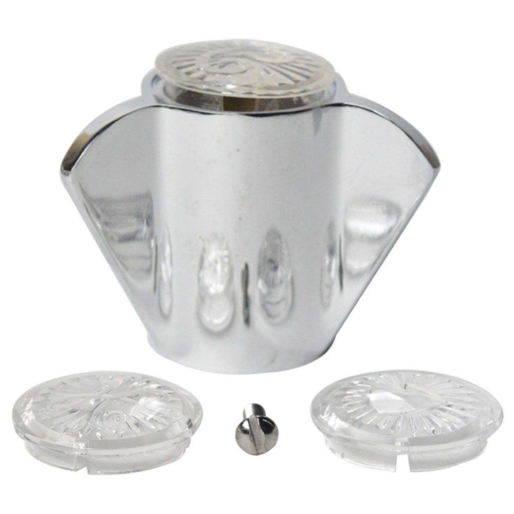 1536-T Sayco Tub / Shower Faucet Handle (Hot / Cold Buttons) - Chrome - 28966 (88084)