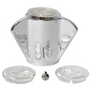 1536-T Sayco Tub / Shower Faucet Handle (Hot / Cold Buttons) - Chrome - 28966 (88084)