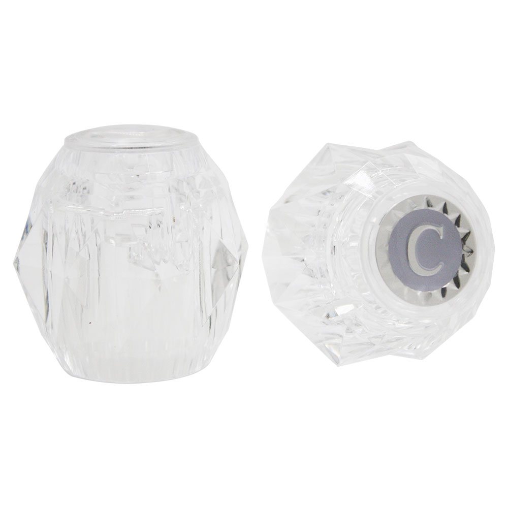 1559-T Moen Chateau Style Faucet Handles Set (Clear Acrylic) 6S-1H/C, 17326B