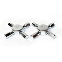 1575-T Fit-All Universal Gripper Cross Faucet Handle - Hot / Cold - Chrome