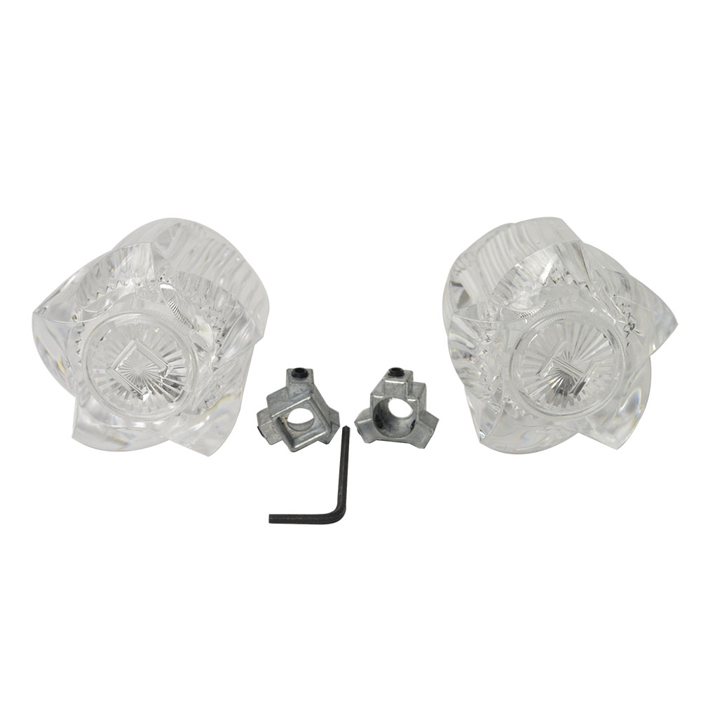 1578-T Fit-All Universal Clear Acrylic Tub / Shower Faucet Handle - Hot / Cold (80852)