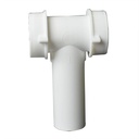 1656-T 1-1/2" PVC Center Outlet Tee with Baffle