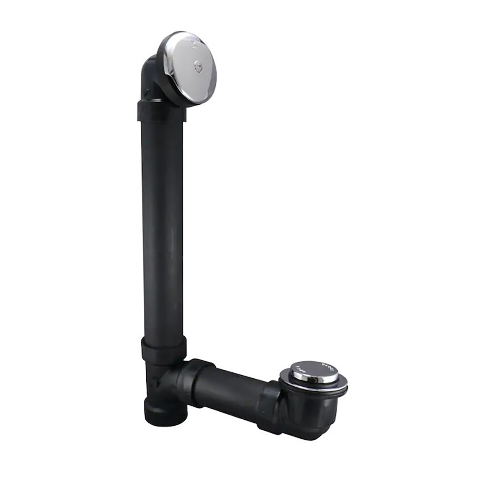 1701-T 1-1/2" ABS Bath Waste Overflow  w/ Tip Toe Drain (Chrome) 