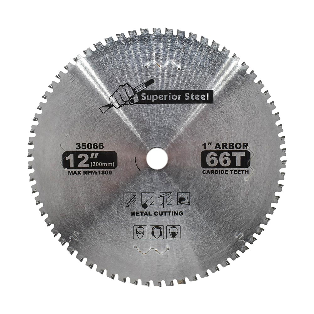 12" x 66 Teeth x 1" Arbor - Metal Cutting Carbide Tipped Saw Blade