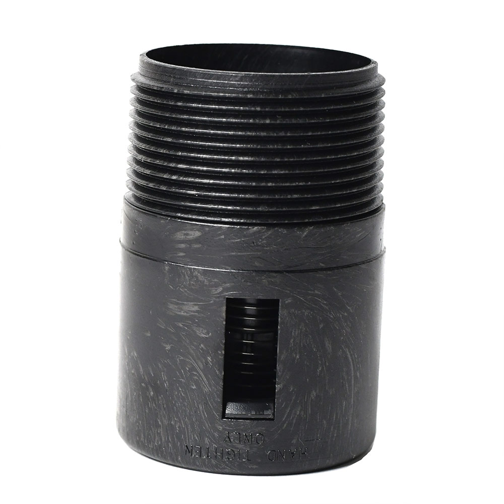 1710-T 1-1/2" NPT Black ABS In-Line Air Admittance Vent