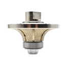 3/4" Radius Vacuum Brazed 75mm Premium Diamond Profile Wheel with 5/8" x 11 Female Threads