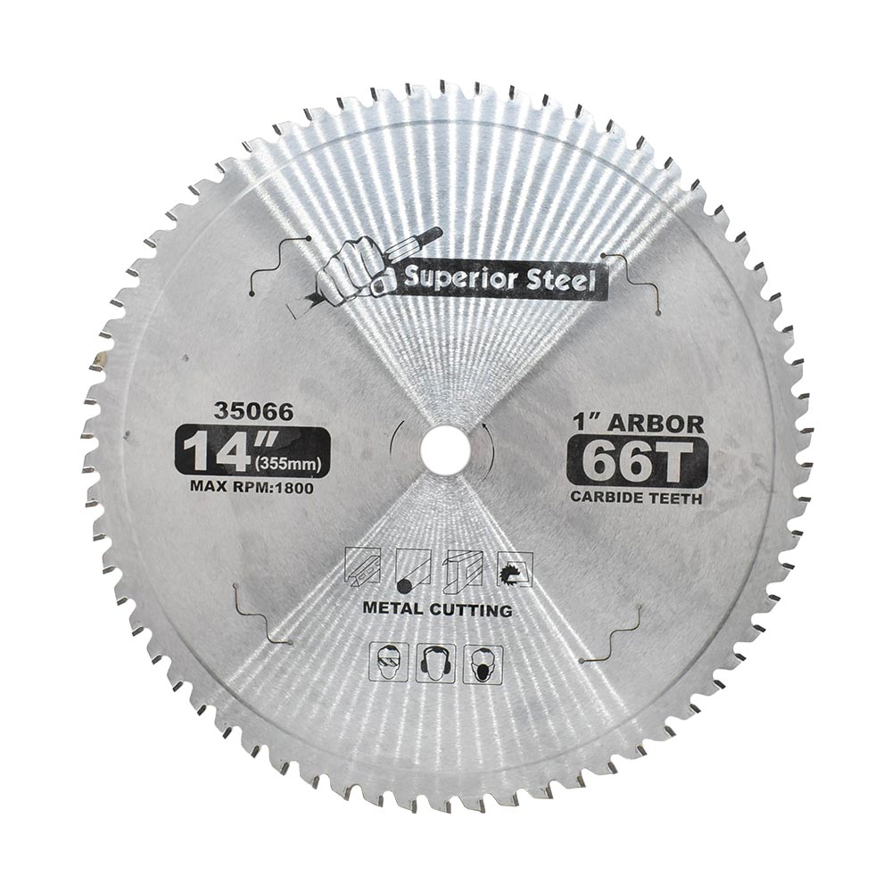 14" x 66 Teeth x 1" Arbor - Metal Cutting Carbide Tipped Saw Blade