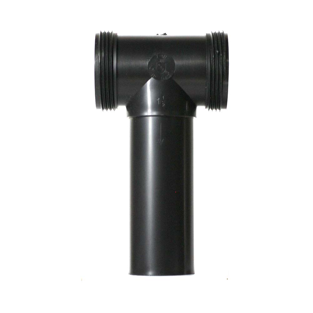 2156-T 1-1/2" ABS Center Outlet Tee with Baffle (2) Slip Joint Nut & (2) Slip Joint Washers