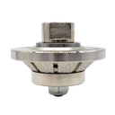 45 Degree 3/8" Vacuum Brazed 65mm Premium Diamond Profile Wheel with 5/8" x 11 Female Threads
