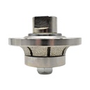 3/8" Radius Vacuum Brazed 65mm Premium Diamond Profile Wheel with 5/8" x 11 Female Threads

