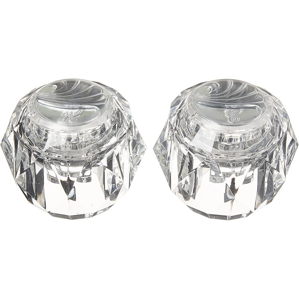 2550-T Delta Tub and Shower Faucet Peerless Wide-Spread Handle - Clear Acrylic with Hot / Cold Buttons (10304)