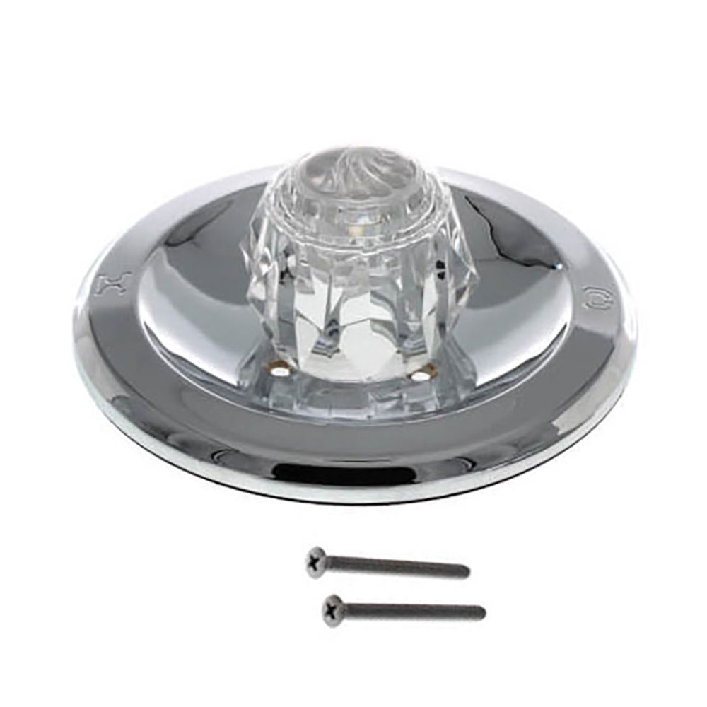 2600-T Tub/Shower Single Handle Trim Kit for Delta  w/o Diverter,  Acrylic Handle,  Chrome Finish Faceplate Trim