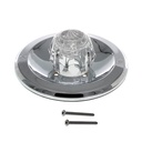 2600-T Tub/Shower Single Handle Trim Kit for Delta  w/o Diverter,  Acrylic Handle,  Chrome Finish Faceplate Trim