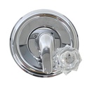 2604-T Tub/Shower Double Handle Trim Kit for Delta Coarse & Fine Threads,  Acrylic & Metal Handle,  Chrome Finish Faceplate Trim - 10003