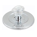 2608-T Tub/Shower Single Handle Trim Kit for Moen Chateau Style, Acrylic Handle,   Chrome Finish Faceplate Trim