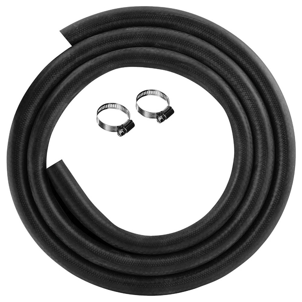 2736-T Dishwasher Hose 7/8" x 6' with Clamps - Black