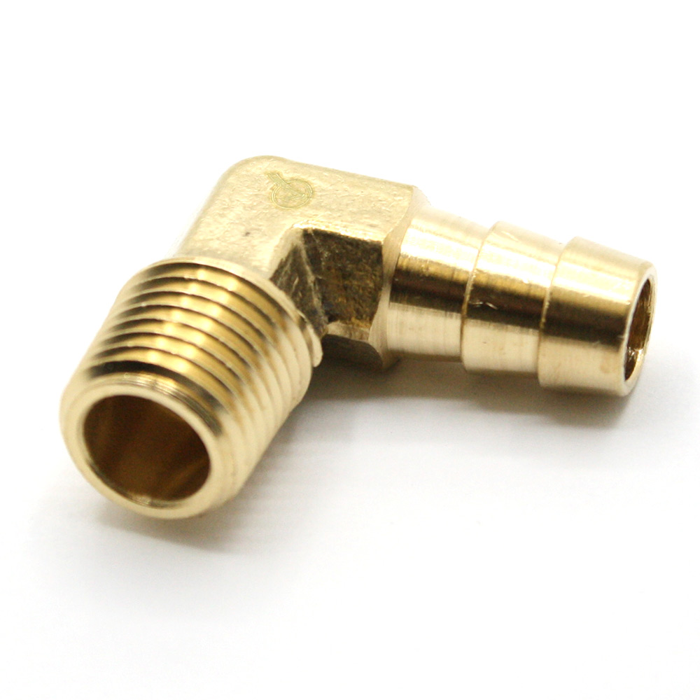 2755-T 3/8" Barb X 1/4" MIP Elbow