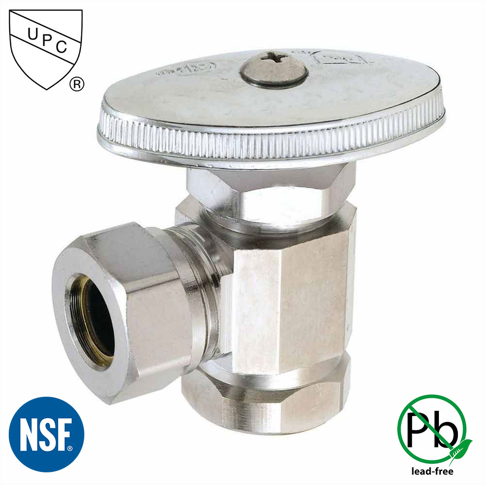 5460-T  1/2" FIP x 1/2" Slip Joint Multi-Turn Angle Stop Valve
