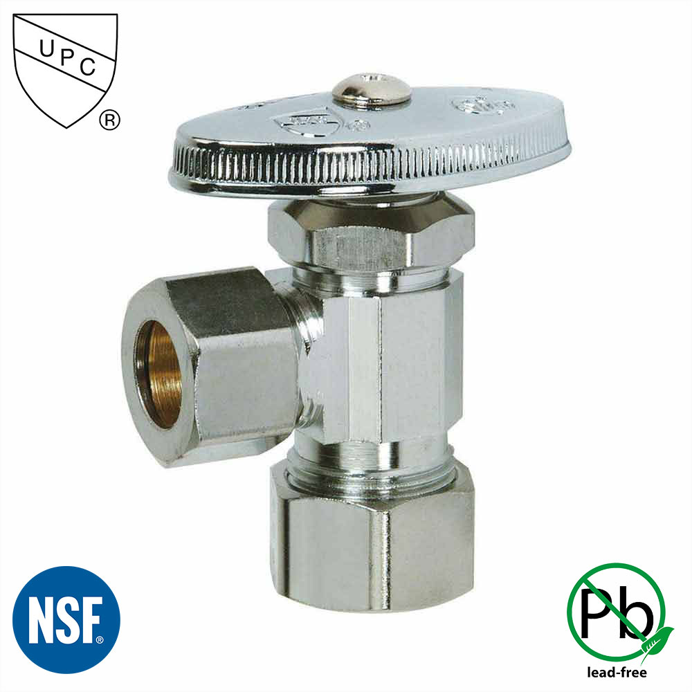 5465-T 5/8" Comp x 1/2" Comp Multi-Turn Angle Stop Valve (4400465 & 465-T)