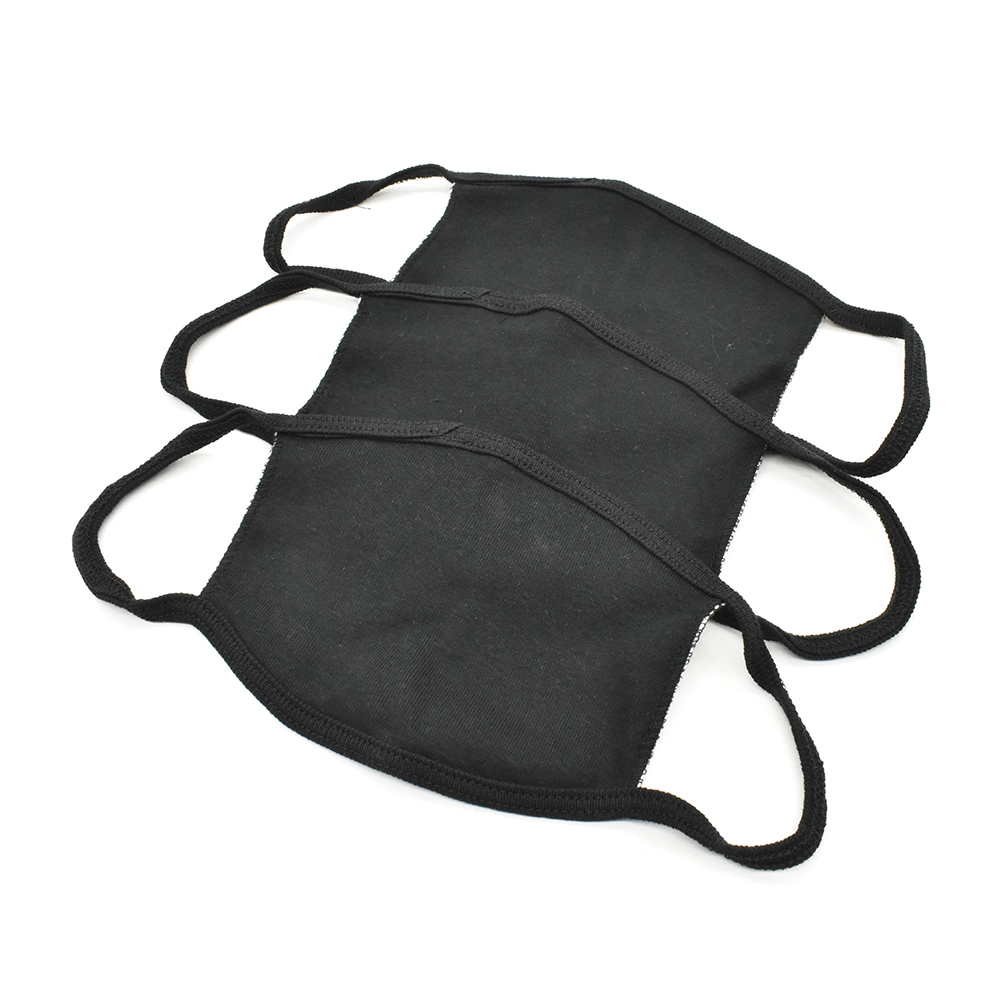 ASSORTED REUSABLE FACE MASKS (BLACK)  3/PACK