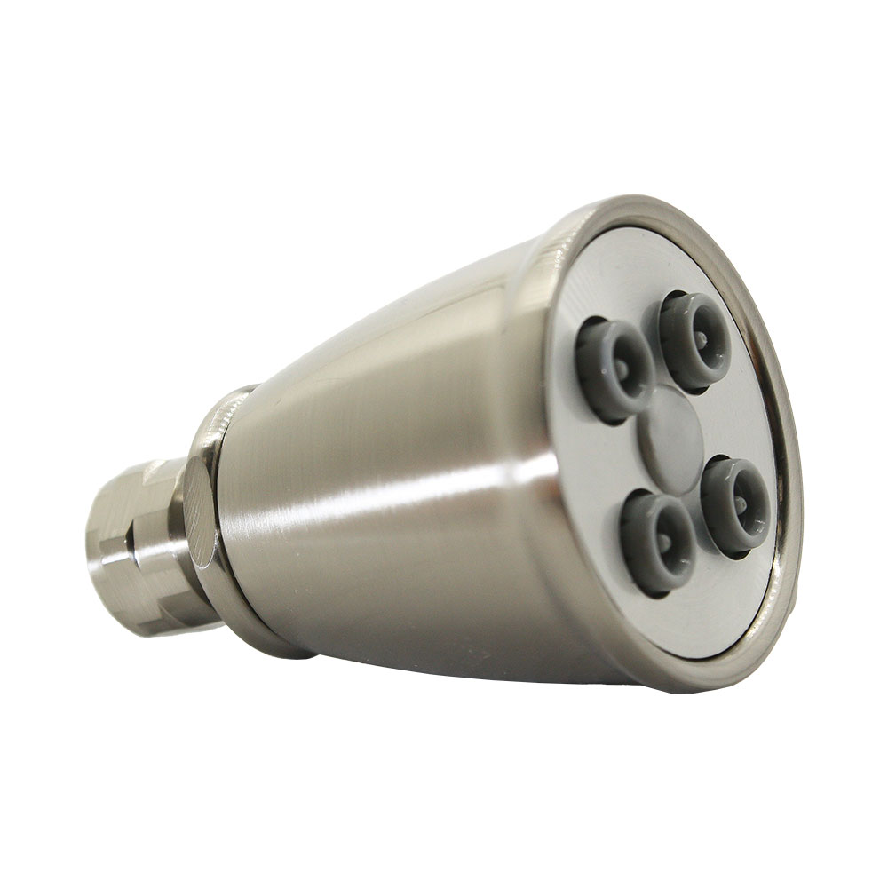 5784-T 4-Jet Adjustable Spray Brass Shower Head - Brushed Nickel