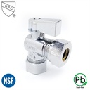 6464-T 5/8" Comp x 1/2" Slip Joint Quater-Turn Angle Stop Valve (4402464 & 2464-T)