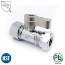 6471-T 5/8" Comp x 1/2" Slip Joint Quater-Turn Straight Stop Valve