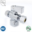 6479-T 1/2" FIP x 3/8" Comp x 3/8" Comp Quater-Turn Angle Stop Valve (4402479)