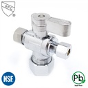 6486-T 5/8" Comp x 3/8" Comp x 1/4" Comp Quater-Turn Angle Stop Valve (4402486)