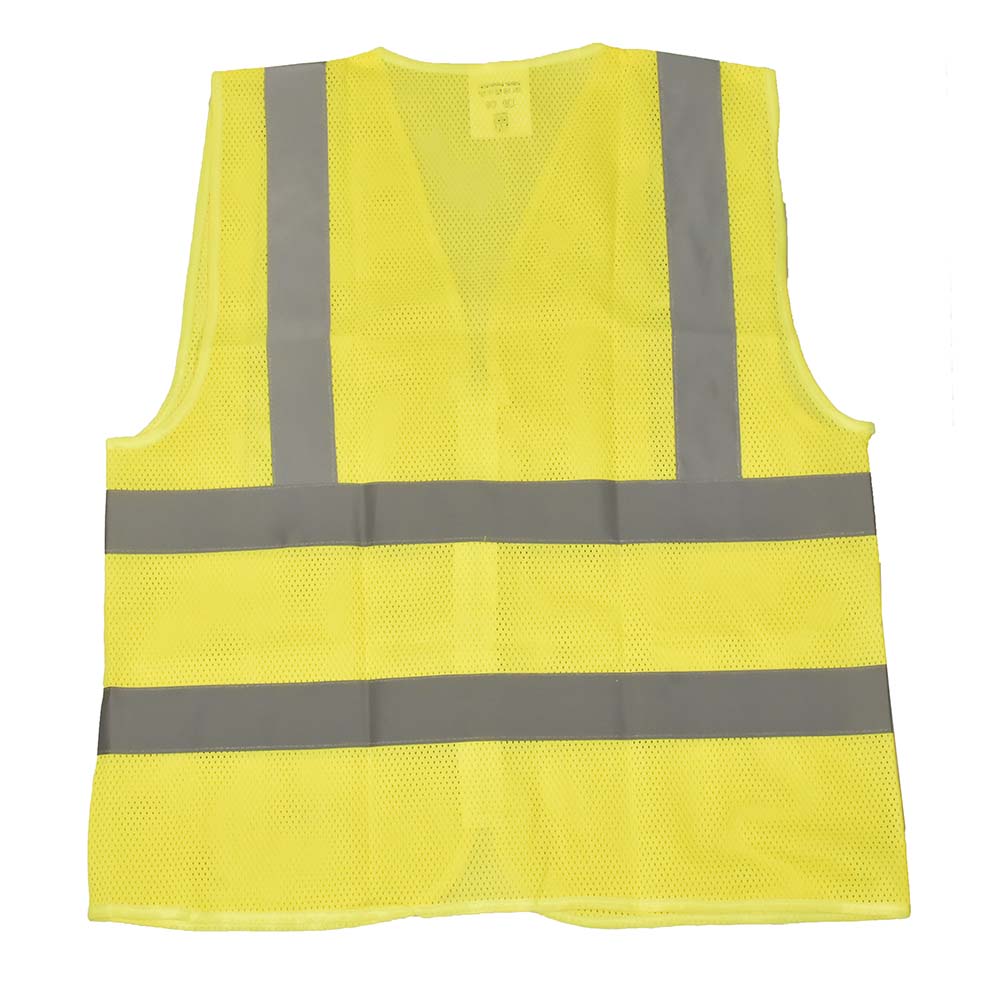 High Visibility Safety Vest with Reflective Stripes, X-Large, Neon Yellow 