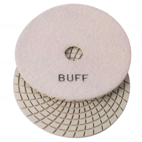 5' Wet Buffing Pad White