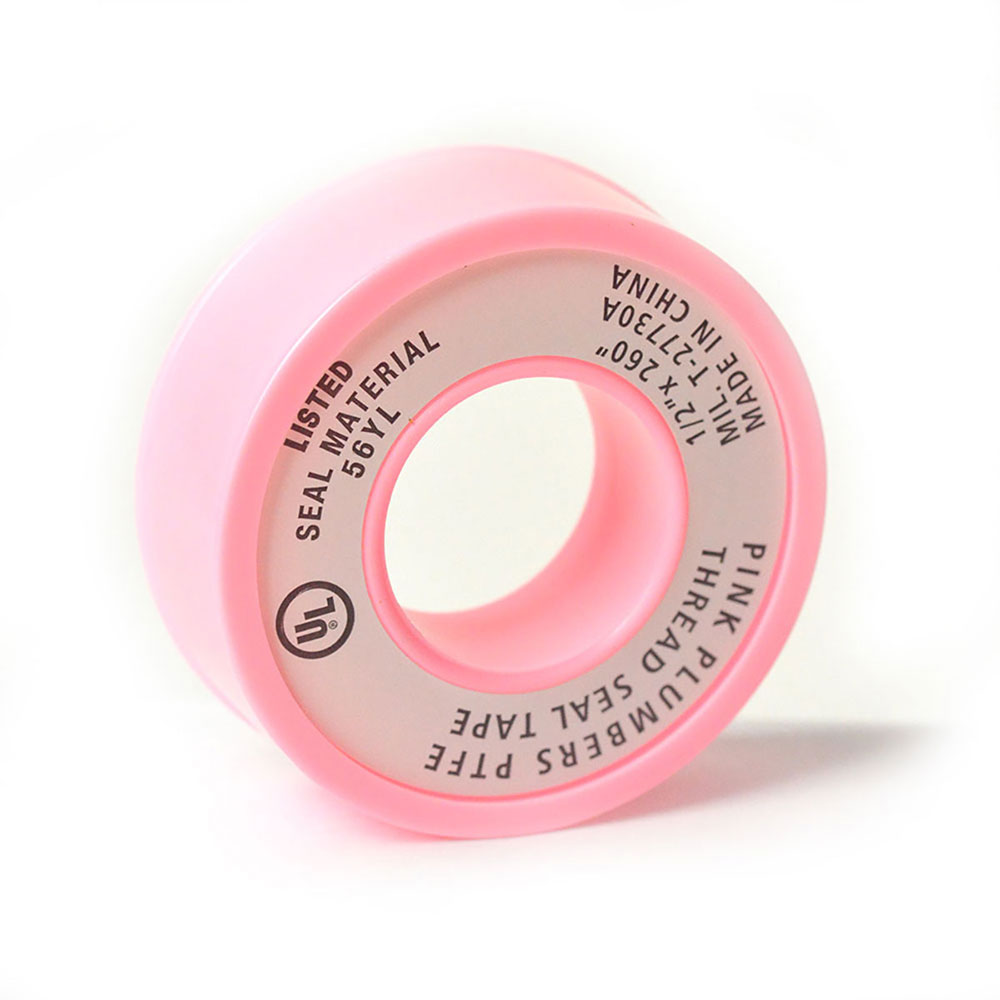 1/2" x 260" Pink High Density Thread Sealing PTFE Plumber's Tape - BULK