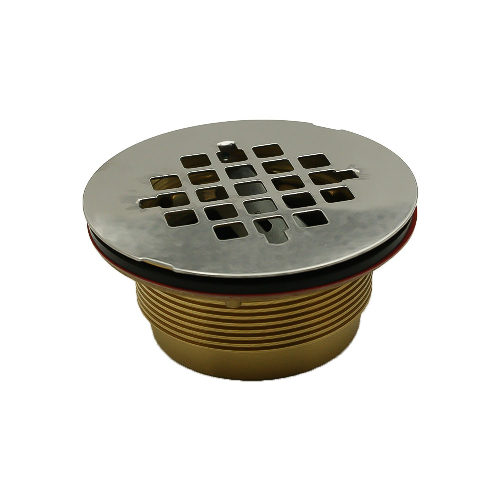 BRASS NO/CAULK SHOWER DRAIN