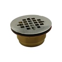 BRASS NO/CAULK SHOWER DRAIN