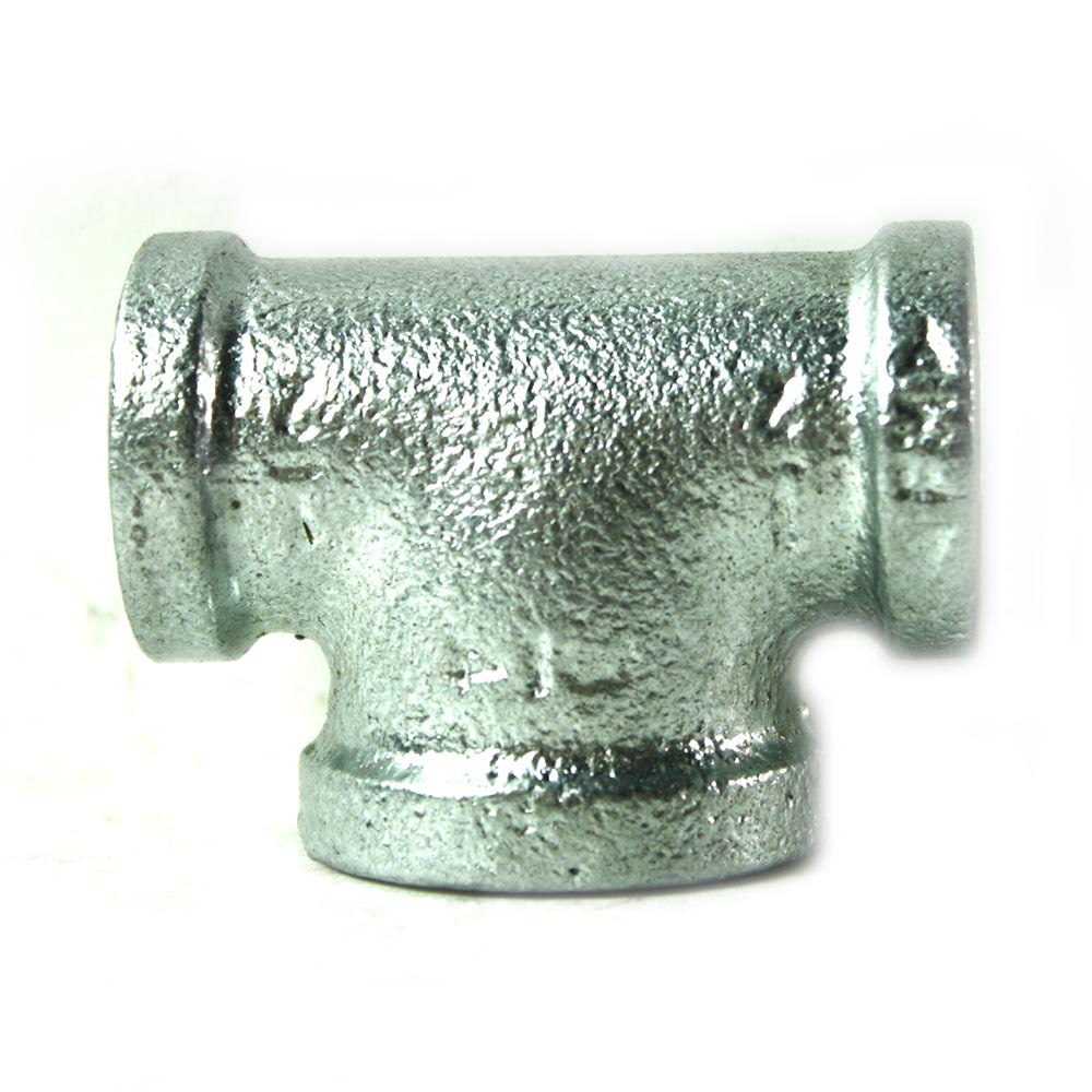 1/2" x 1/2" x 3/4" Galvanized Steel Reducer Tee
