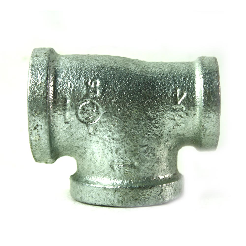 1" x 3/4" x 1" Galvanized Steel Reducer Tee