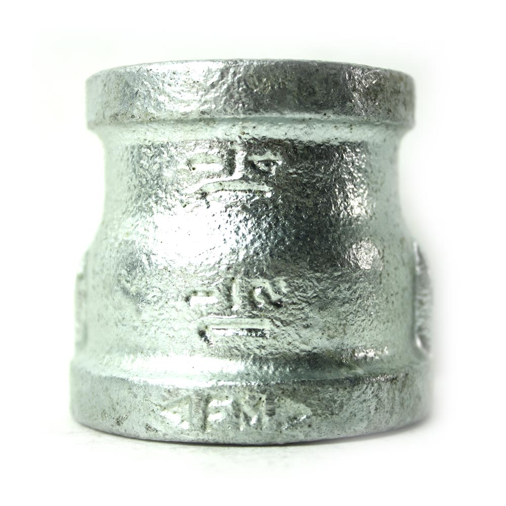 1-1/2" x 1-1/4" Galvanized Steel Reducer Coupling