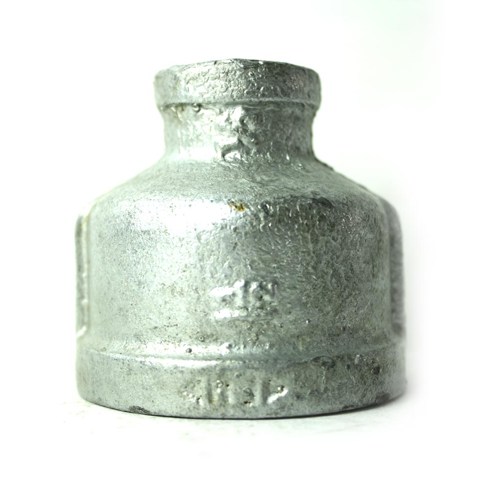 1-1/2" x 1/2" Galvanized Steel Reducer Coupling