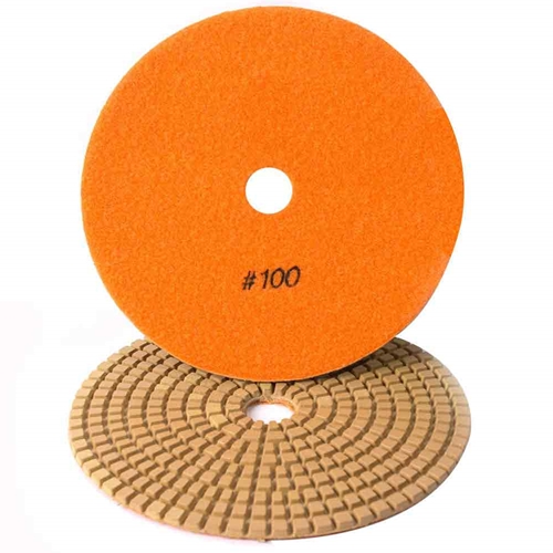 7" Wet Diamond Polishing Pad, 3mm - 100 Grit
