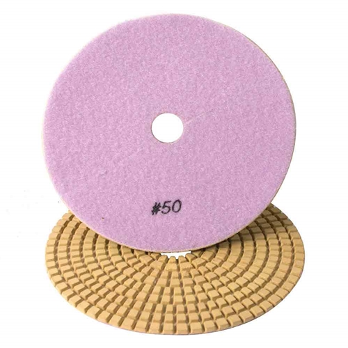 7" Wet Diamond Polishing Pad, 3mm - 50 Grit
