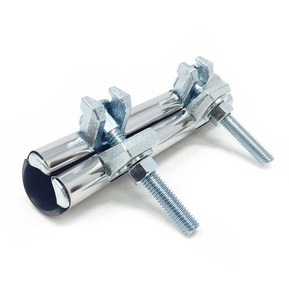 1-1/2" x 6" Stainless Steel Pipe Repair Clamp - Double Bolt