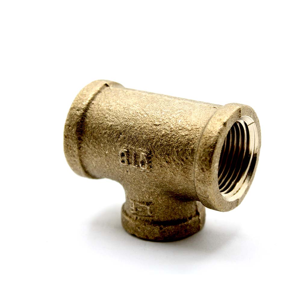 1/2" x 1/2" x 3/8" Reducer Brass Tee