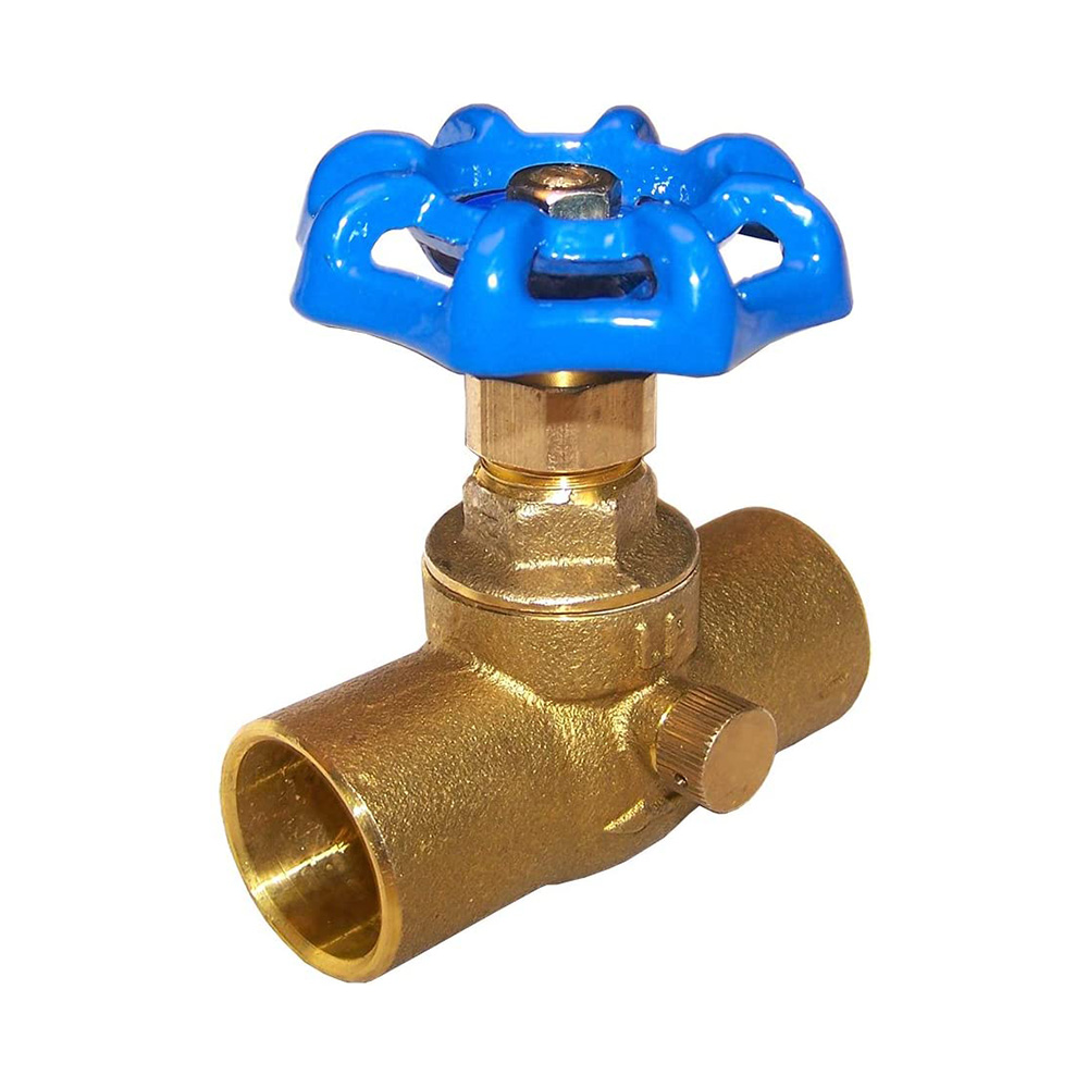 1/2" CXC Brass Stop Valve with Waste