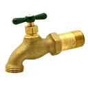 3/4" MIP x 3/4" GHT SOT Brass Hose Bibb with Extended Nipple