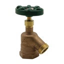 1" FIP x 3/4" GHT Brass Bent Nose Garden Valve