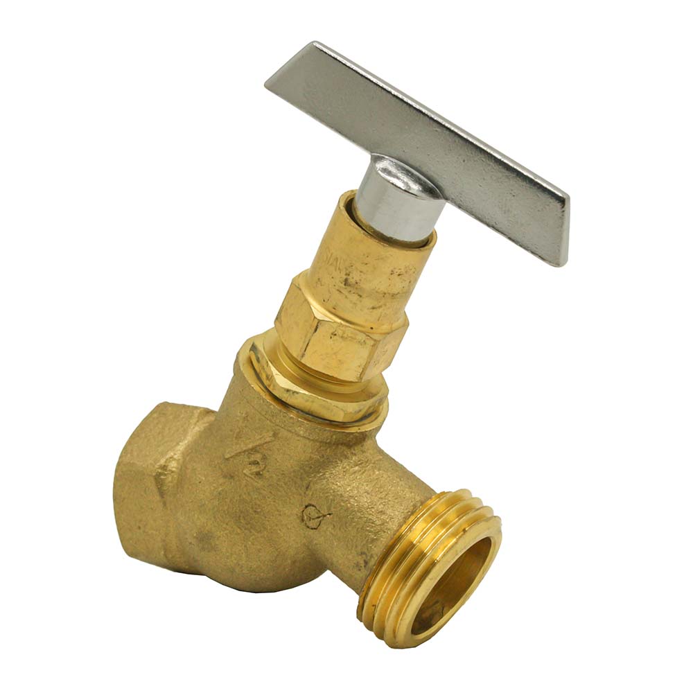 1/2" FIP x 3/4" GHT No-Kink Hose Bibb with Loose Key - Lead Free